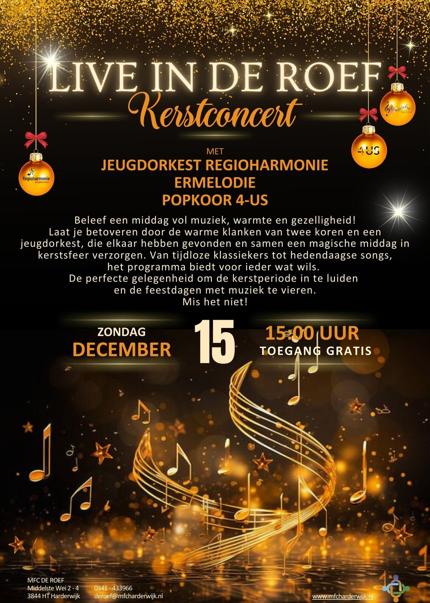 Live in de Roef kerstconcert flyer