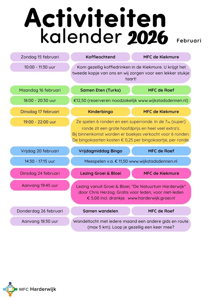 Activiteiten kalender Februari 2026 (1)